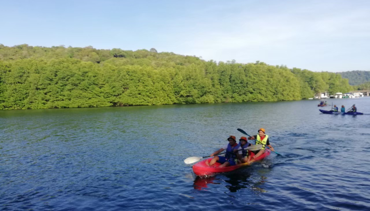 Kayaking and Watching Local Black Crab Hunting